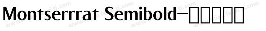 Montserrrat Semibold字体转换